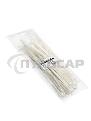 Стяжка (хомут) нейлоновая ExeGate EX293139RUS CV66-500x7.5W (нейлон 6.6, 500x7.5мм, неоткрывающаяся, halogen free, -40°C - +85°C, белая, 100 шт)