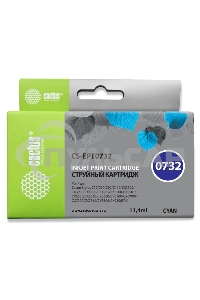 Картридж струйный Cactus CS-EPT0732 голубой (11,4 мл) для Epson Stylus С79/C110/СХ3900/CX4900/CX5900/CX7300/CX8300/CX9300