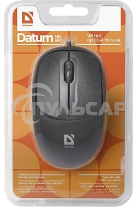 Мышь проводная Defender Datum MS-980 черный, 1000 dpi, USB, кнопки - 3