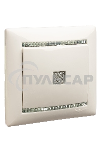 Механизм выключателя 1-кл. СП Valena 10А IP31 с зел. инд. бел. Leg 774410