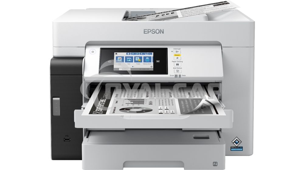 МФУ струйное EPSON M15180 (C11CJ41408), A3+, ч/б, печ. до 25 стр/мин., скан. до 26 стр/мин., 4800 x 1200 dpi (печать) 1200x1200dpi, USB, RJ-45, Wi-Fi, Air Print