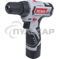 Дрель-шуруповерт Ресанта ДА-12-2Л 75/14/1, Аккумуляторная, 12В