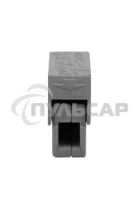 Строительно-монтажная клемма СМК 224 для светильника на 1 проводник (1,0-2,5)/(0,5-2,5) мм², серая (100 шт./уп.) Rexant