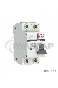 Выключатель автоматический дифференциального тока 1п+N С 20А 30мА тип АС эл. 4.5кА АД-12 Basic EKF DA12-20-30-bas