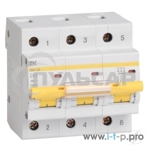 Выключатель автоматический Iek MVA40-3-080-C BА 47-100 3Р 80А 10 кА х-ка С ИЭК