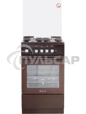 Плита газовая De Luxe 5040.32Г (КР) ЧР 014 коричневый, конфорок 4 шт, духовка 46 л, 50 см x 85 см x 50 см