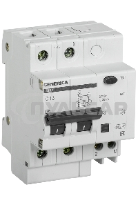 Выключатель автоматический дифференциального тока Iek MAD15-2-016-C-030 АД12 2Р 16А 30мА GENERICA