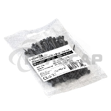 Стяжка (хомут) нейлоновая ExeGate EX293124RUS CV66-60x2.5B (нейлон 6.6, 60x2.5мм, неоткрывающаяся, halogen free, -40°C - +85°C, черная, 100 шт)