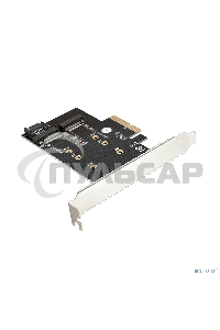 Переходник ExeGate EXE-509 M.2 B key + M.2 M Key -> PCI-Ex4/SATA