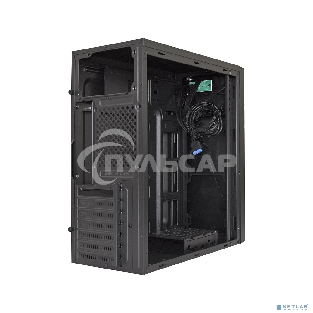 Компьютерный корпус Miditower ExeGate XP-333U Black, ATX, (XP400, Black,120мм), 1*USB/2*USB 3.0, Audio