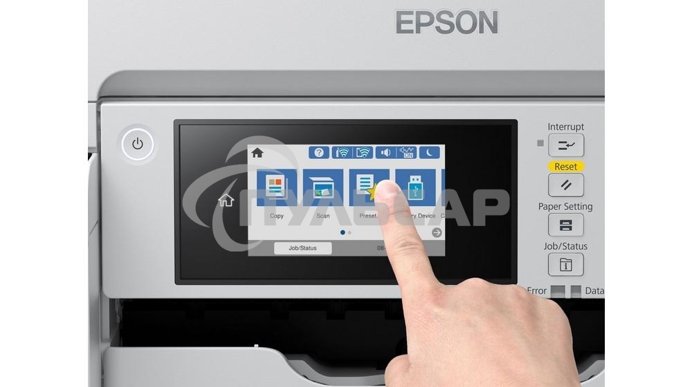 МФУ струйное EPSON M15180 (C11CJ41408), A3+, ч/б, печ. до 25 стр/мин., скан. до 26 стр/мин., 4800 x 1200 dpi (печать) 1200x1200dpi, USB, RJ-45, Wi-Fi, Air Print