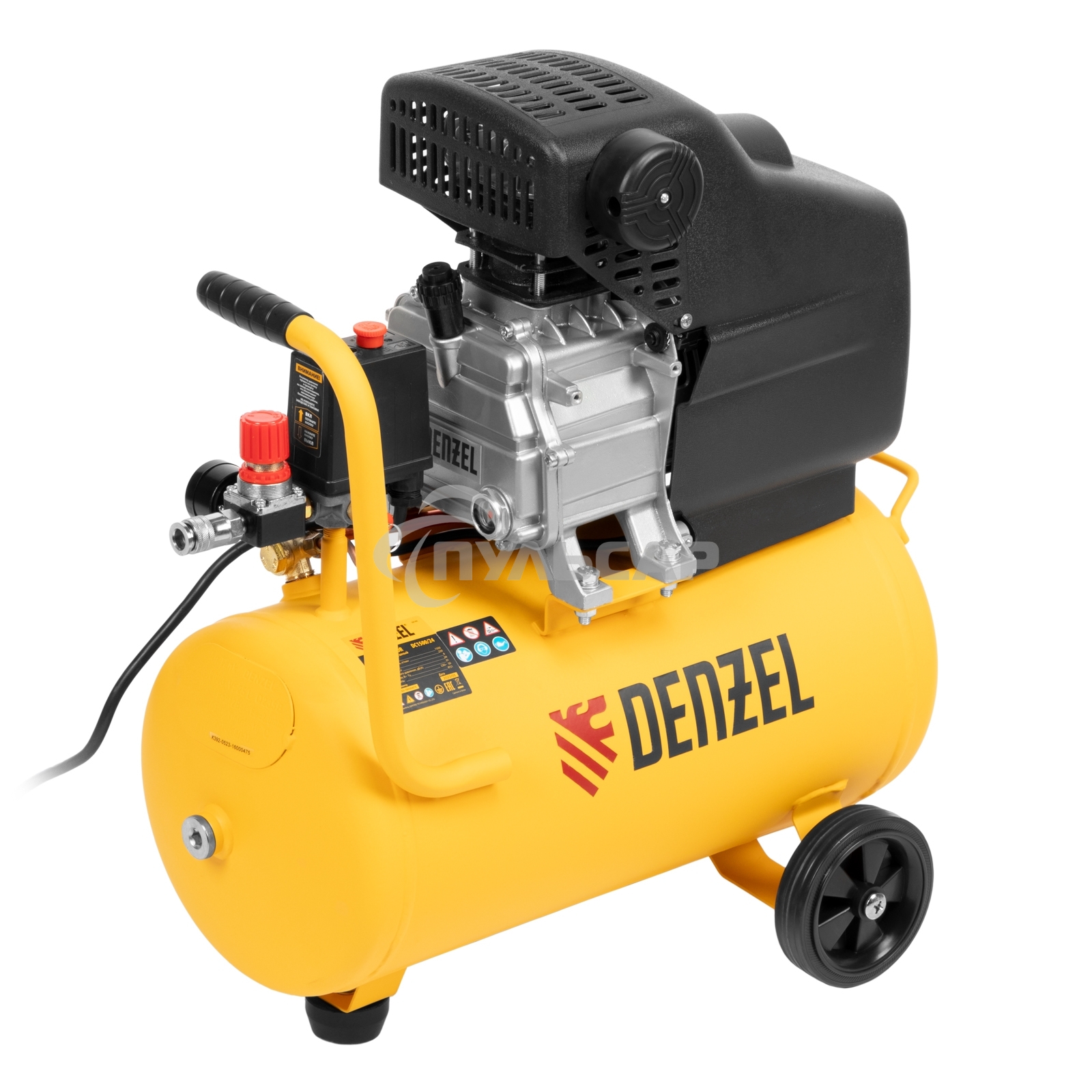 Компрессор воздушный прям. привод DC1500/24, 1,5 кВт, 24 литра, 220 л/мин Denzel