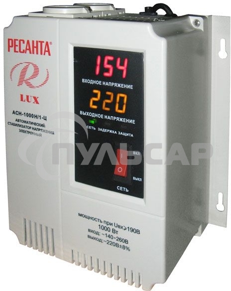 Стабилизатор напряжения Ресанта АСН-1000Н/1-Ц электронный однофазный серый
