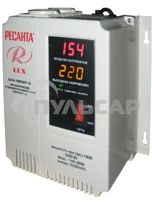 Стабилизатор напряжения Ресанта АСН-1000Н/1-Ц электронный однофазный серый