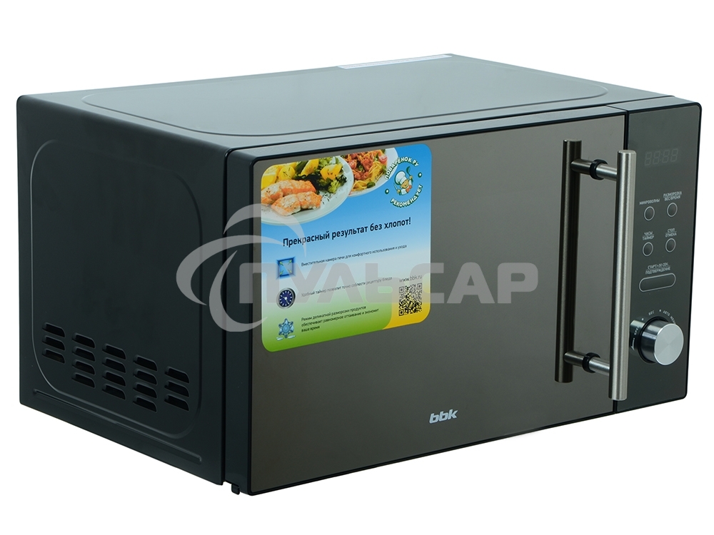 Микроволновая печь BBK 20MWS-722T/B-M/RU черный, 20 л, 700 Вт, переключатели - тактовый/сенсор
