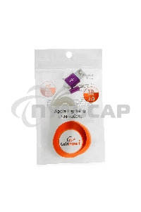 Кабель Gembird USB 2.0 Cablexpert CC-ApUSBp1m, AM/Lightning 8P, 1м, силиконовый шнур, разъемы фиолетовый металлик, пакет