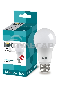 Лампа cветодиодная Iek LLE-A60-13-230-40-E27 ECO A60 шар 13Вт 230В 4000К E27 IEK
