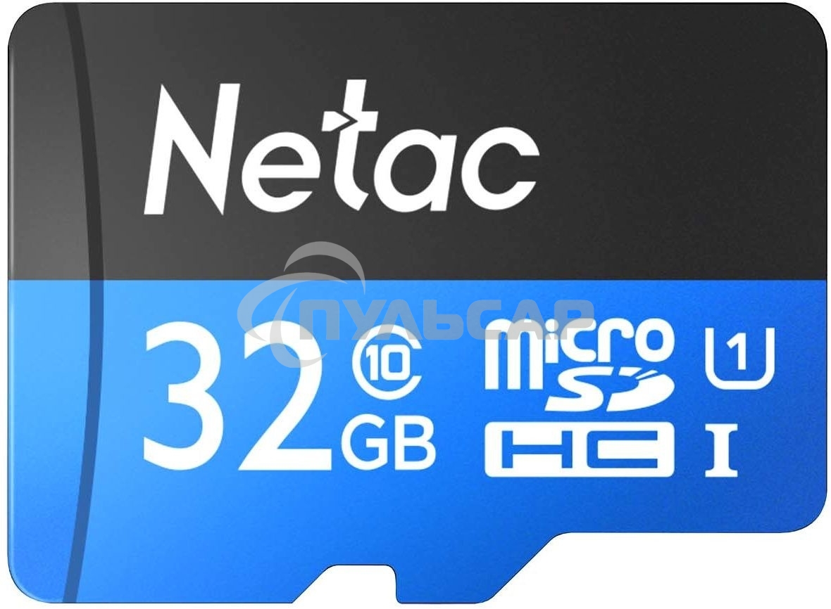 Флеш карта microSDHC 32Gb Netac P500 <NT02P500STN-032G-R> (с SD адаптером) 80Mb/s