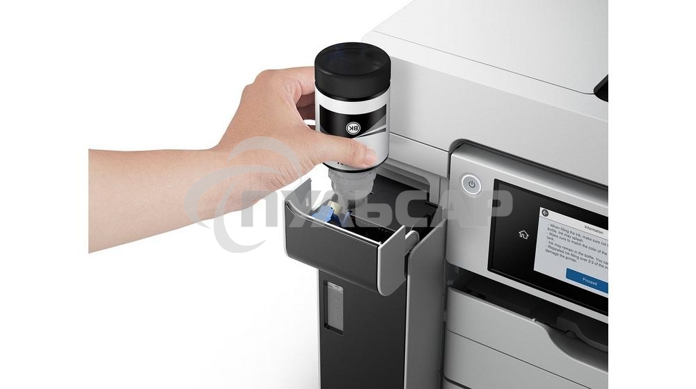 МФУ струйное EPSON M15180 (C11CJ41408), A3+, ч/б, печ. до 25 стр/мин., скан. до 26 стр/мин., 4800 x 1200 dpi (печать) 1200x1200dpi, USB, RJ-45, Wi-Fi, Air Print