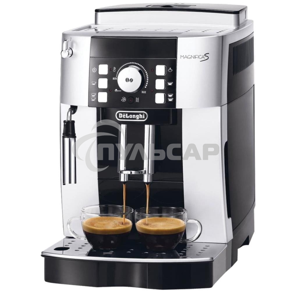 Кофемашина автоматическая DeLonghi ECAM 21.117.SB серебристый/черный, исп. кофе - зерновой/молотый, 1.8 л, 1450 Вт, 15 бар