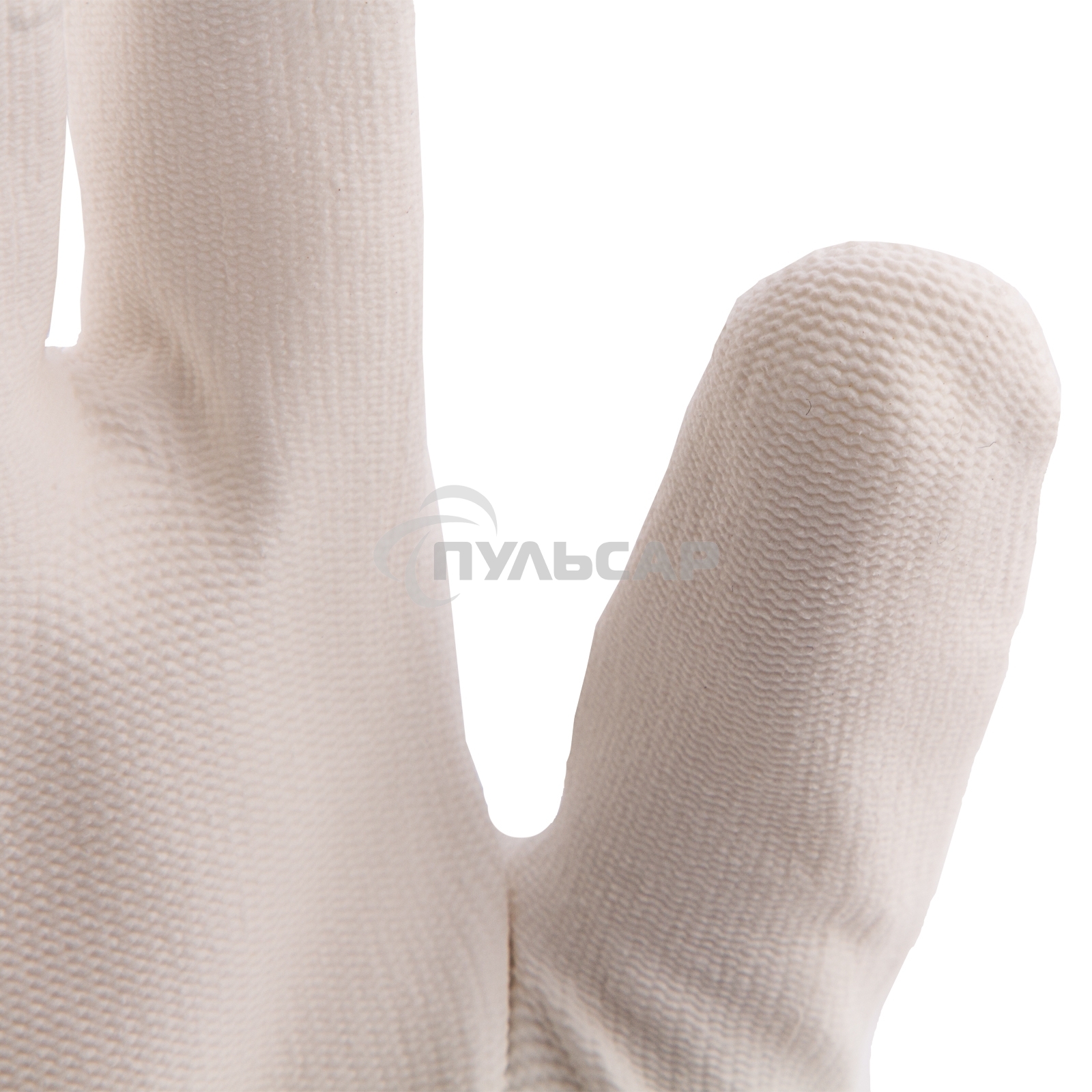 Перчатки трикотажные с белым полиуретановым покрытием, размер L, 15 класс вязки Сибртех