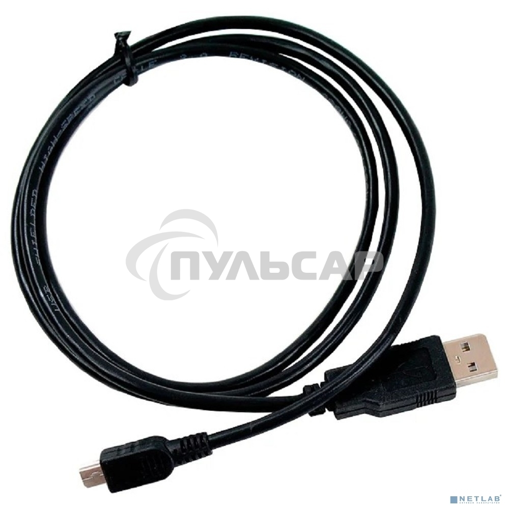 Кабель USB 2.0 A-->mini-B 5P (1м) черный TELECOM/VCOM <TC6911BK-1.0M>