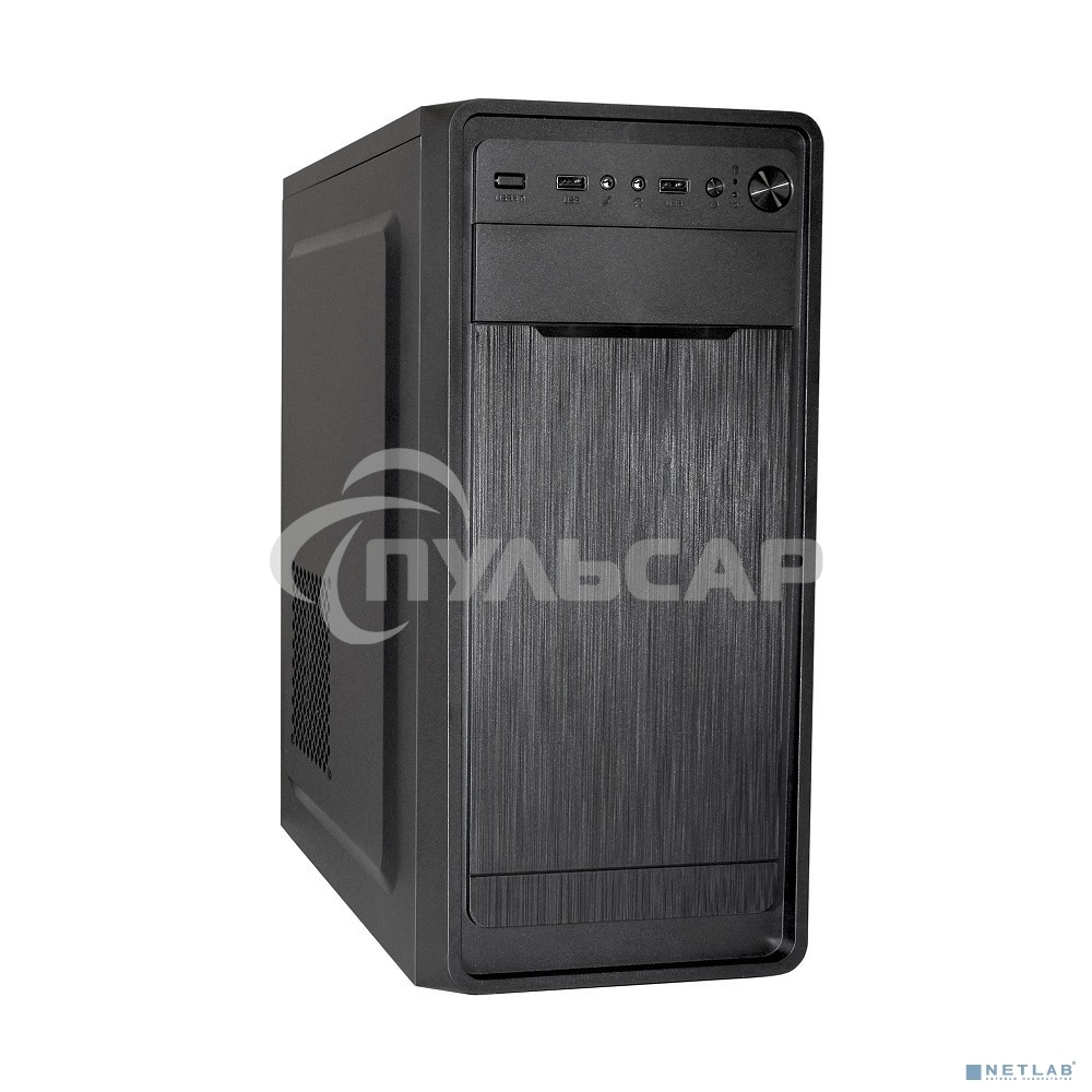 Компьютерный корпус Miditower ExeGate XP-332 Black, ATX, (XP400, Black,120мм), 2*USB, Audio