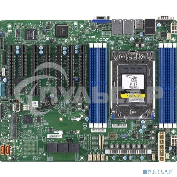 Материнская плата SuperMicro MBD-H12SSL-I-O Intelligent Platform Management Interface, Single AMD EPYC™ 7003/7002 Series Processor, 2TB Registered ECC DDR4 3200MHz SDRAM in 8 DIMMs,5 PCI-E 4.0 x16,2 PCI-E 4.0 x8,8 SATA3, 2 M.2