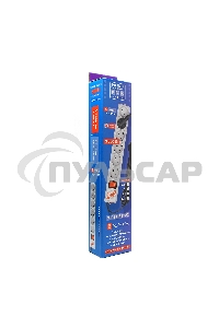 Фильтр-удлинитель PowerCube (SPG(5+1)-16B-3M) 6 розеток, 3м,16А/3,5кВт, белый