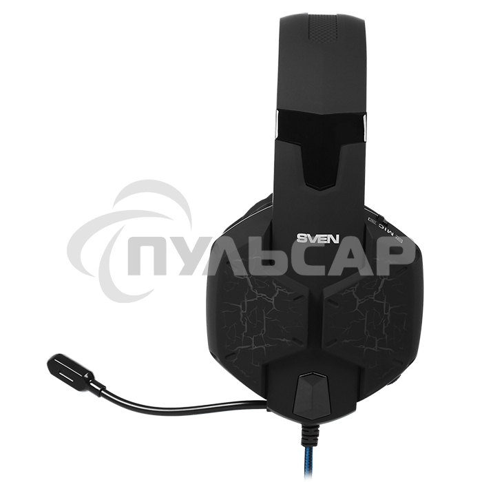 Гарнитура SVEN AP-U980MV, черный-синий (USB, LED, 7.1, 2.2m)