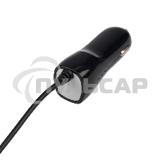 Автозарядка в прикуриватель Rexant microUSB (АЗУ) (5 V, 1000 mA) шнур спираль 1.2 м черный