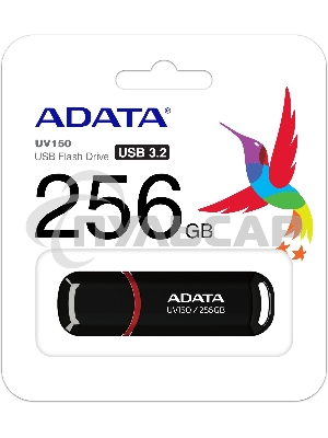 Флешка USB ADATA UV150 (AUV150-256G-RBK), 256 Gb, USB 3.0, R/W 100/30, черный