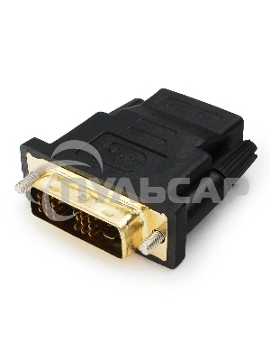 Переходник Cablexpert HDMI-DVI 19F/19M золотые разъемы, пакет, черный (A-HDMI-DVI-2)