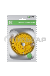 Патч-корд GCR PROF плоский прямой 2.0m, UTP медь кат.6, желтый, 30 AWG, ethernet high speed 10 Gbит/с, RJ45, T568B, GCR-52827