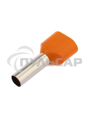 Наконечник штыревой втулочный изолированный F-12 мм 2х4 мм² (НШВи(2) 4.0-12/НГи2 4,0-12) оранжевый Rexant