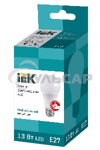 Лампа cветодиодная Iek LLE-A60-13-230-40-E27 ECO A60 шар 13Вт 230В 4000К E27 IEK