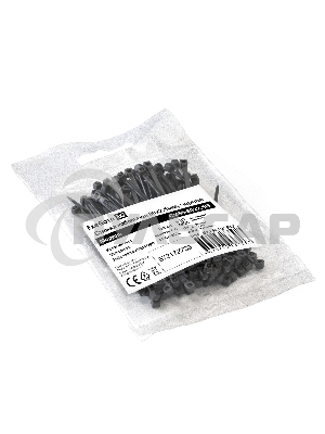 Стяжка (хомут) нейлоновая ExeGate EX293126RUS CV66-80x2.5B (нейлон 6.6, 80x2.5мм, неоткрывающаяся, halogen free, -40°C - +85°C, черная, 100 шт)