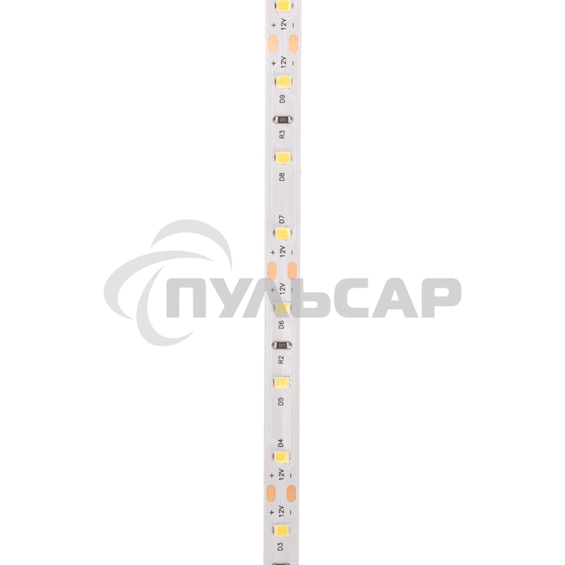 Лента светодиодная 12В, SMD2835, 9,6Вт/м, 60 LED/м, 6500K, 8мм, 5м, IP20 Rexant