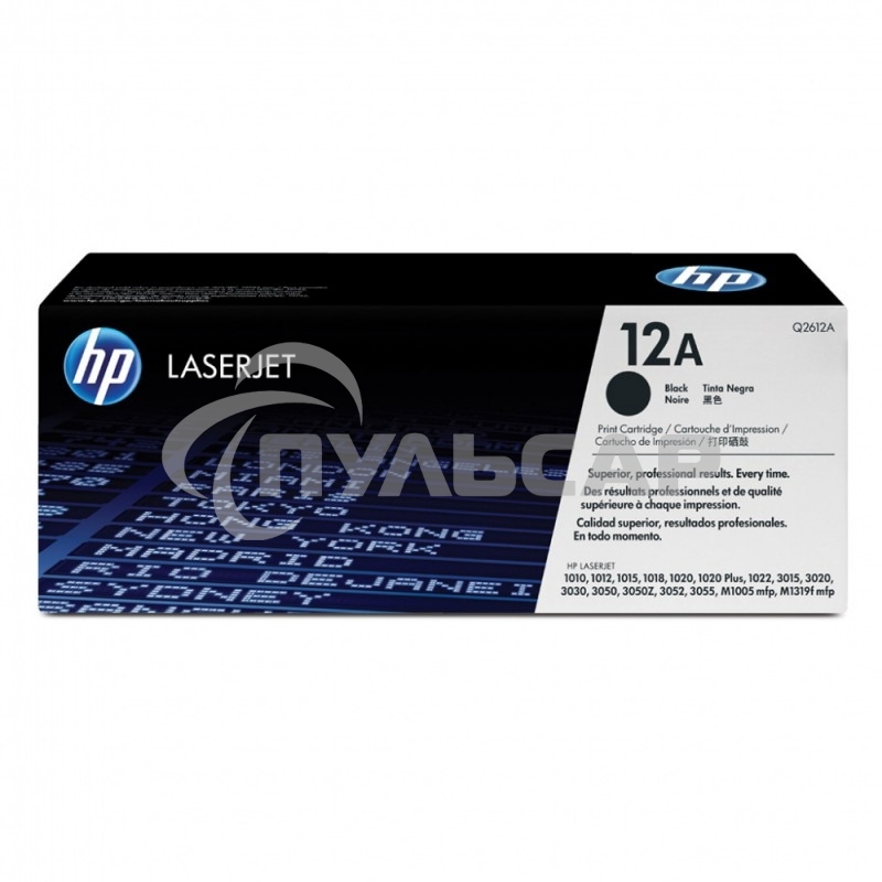 Картридж лазерный HP Q2612A черный для LaserJet 1010/1018/1020/1012/1015/3015/3020/3030 (2000стр.)