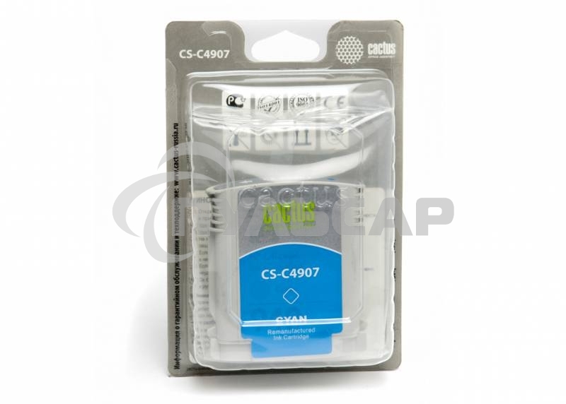 Картридж струйный Cactus CS-C4907 №940 голубой (30 ml) для HP OfficeJet PRO 8000/8500