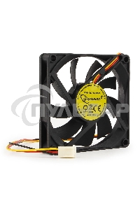 Вентилятор для корпуса Gembird D8015SM-3 черный, 80 мм, 2600 об/мин, 27 дБ, 3 pin