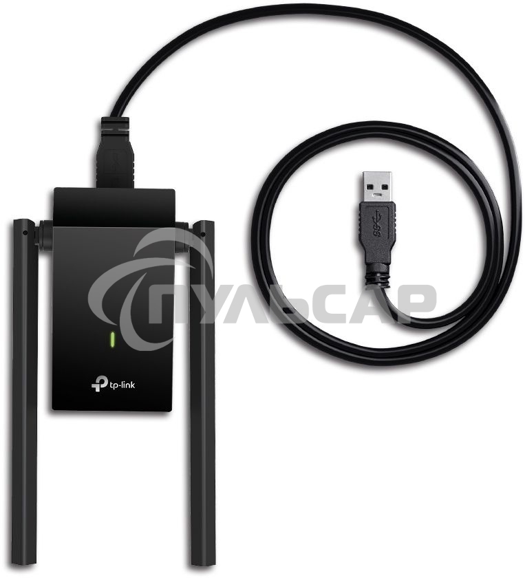 Адаптер TP-Link AC1300Mbps Dual-band High-Gain wireless USB adapter, 867Mbps at 5G and 400Mbps at 2.4G, two high gain antennas, USB 3.0, USB extension cable, support wave 2 MU-MIMO, full compatible with Windows and macOS.
