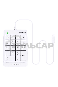 Числовой блок проводной A4Tech Fstyler FK13P, USB, белый