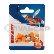 Наконечник штыревой втулочный изолированный F-12 мм 2х4 мм² (НШВи(2) 4.0-12/НГи2 4,0-12) оранжевый Rexant