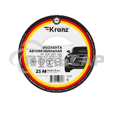 Изолента автомобильная KRANZ полиэстер, 0.17х25 мм, 25 м