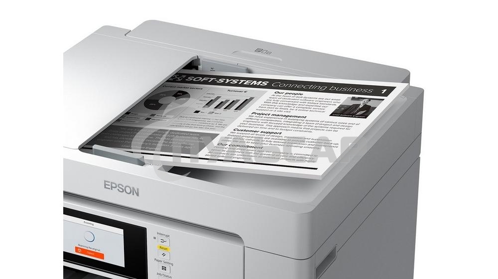 МФУ струйное EPSON M15180 (C11CJ41408), A3+, ч/б, печ. до 25 стр/мин., скан. до 26 стр/мин., 4800 x 1200 dpi (печать) 1200x1200dpi, USB, RJ-45, Wi-Fi, Air Print