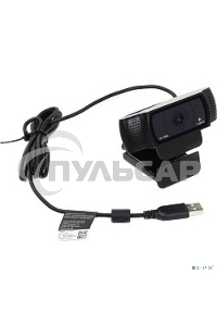 Веб-камера Logitech C920 HD Pro Webcam (Full HD 1080p/30fps, автофокус, угол обзора 78°, стереомикрофон, кабель 1.5м) (арт. 960-000998, M/N: VU0062)