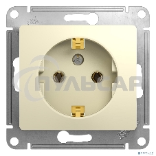 Механизм розетки 1-м СП Glossa 16А с заземл. беж. SchE GSL000243