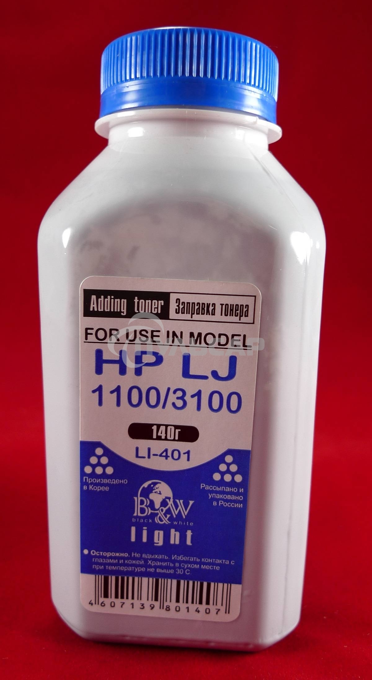 Тонер HP LJ 1100/1150/3100/5L/6L (фл,140г) B&W Light фас России