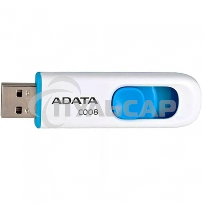 Флешка USB ADATA C008 (AC008-32G-RWE), 32 Gb, USB 2.0, R/W 15/5, белый/синий